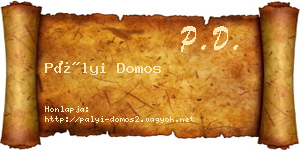 Pályi Domos névjegykártya